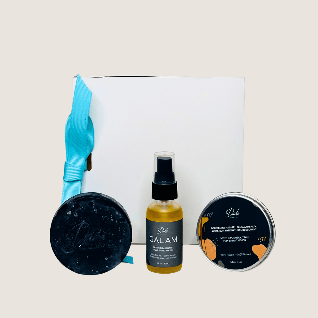 Coffret Essentiel Homme Dado avec savon GALAM sérum visage barbe et déodorant naturel menthe citron