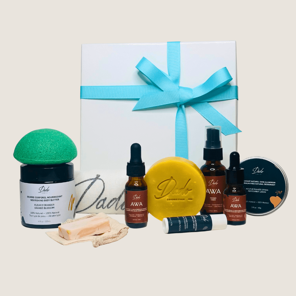 Coffret Fraîcheur Dado avec kit visage AWA peau mixte beurre fleur oranger déodorant menthe cadeau