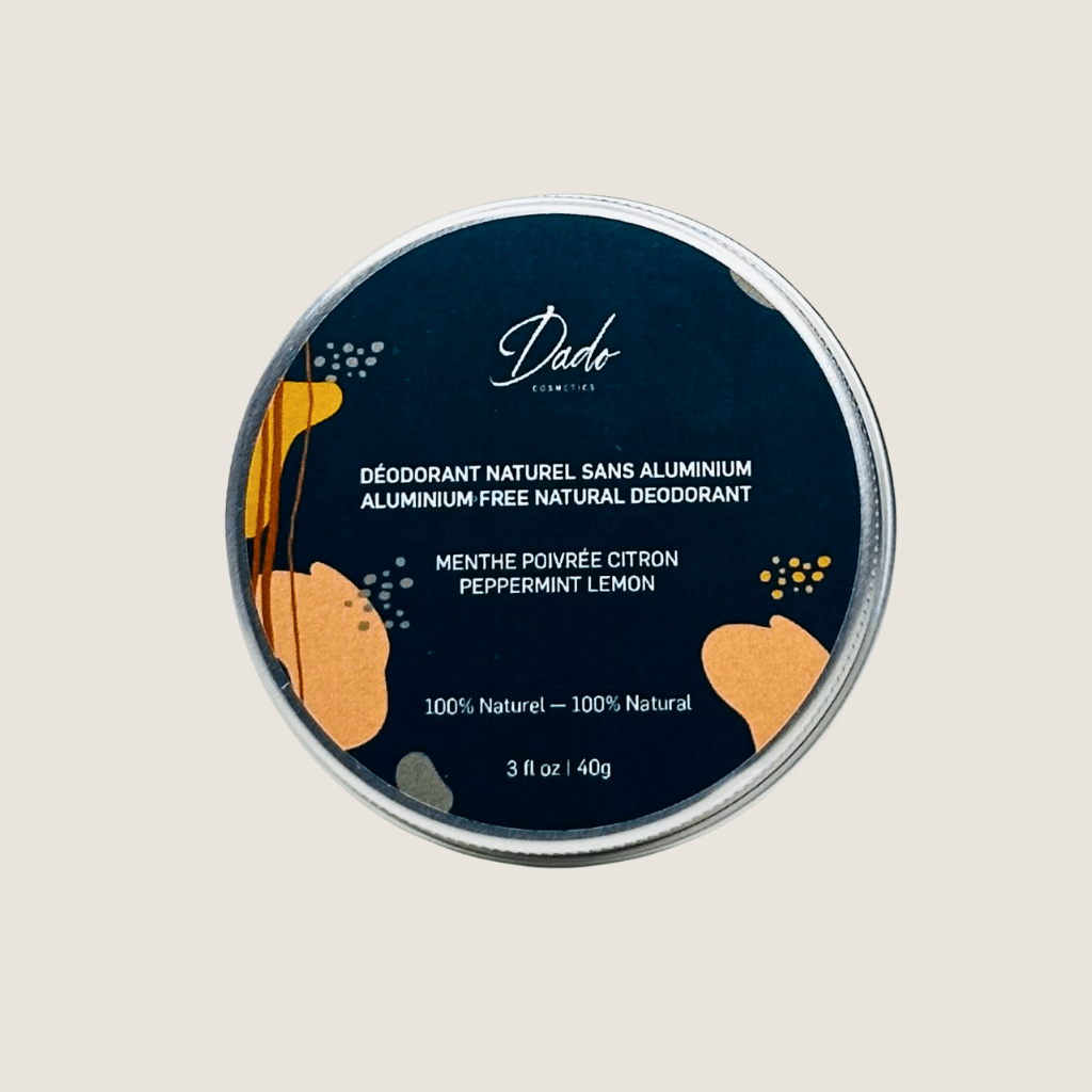 Déodorant naturel menthe poivrée citron Dado sans aluminium 40g fraîcheur protection efficace