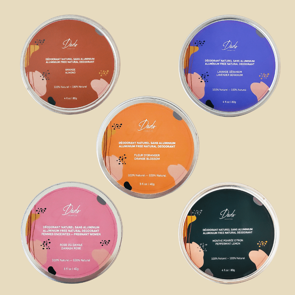 Déodorant naturel sans aluminium - Beurre de mangue bio - 4 senteurs - Dado Cosmetics