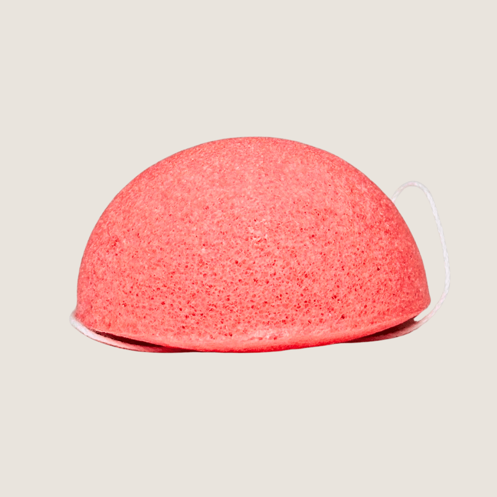 Éponge konjac rose naturelle exfoliation douce visage nettoyage Dado Cosmetics