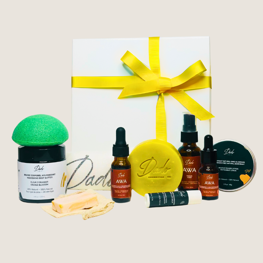 Rituel beauté complet pour peau mixte avec sérums naturels et déodorant gamme AWA cosmétiques Québec