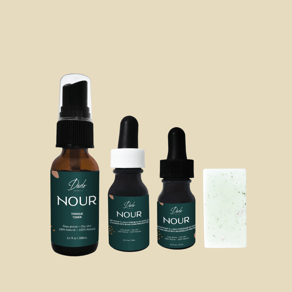 Rituel NOUR - Peau grasse sans brillance | Contrôle sébum naturel - Dado Cosmetics