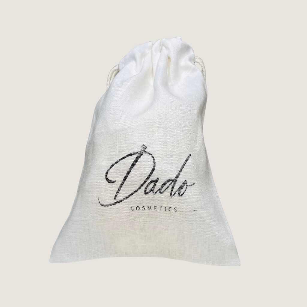 Sac en lin blanc Dado emballage coffret Douceur réutilisable rangement cosmétiques naturels