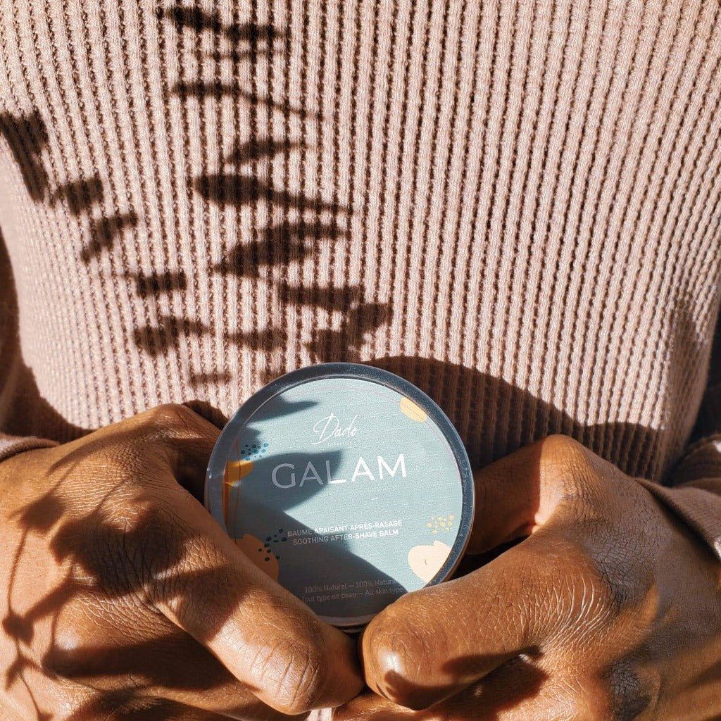 Baume apaisant après-rasage au beurre de Kpangnan du Bénin et de l&#39;huile d&#39;Hibiscus du Sénégal - Dado Cosmetics