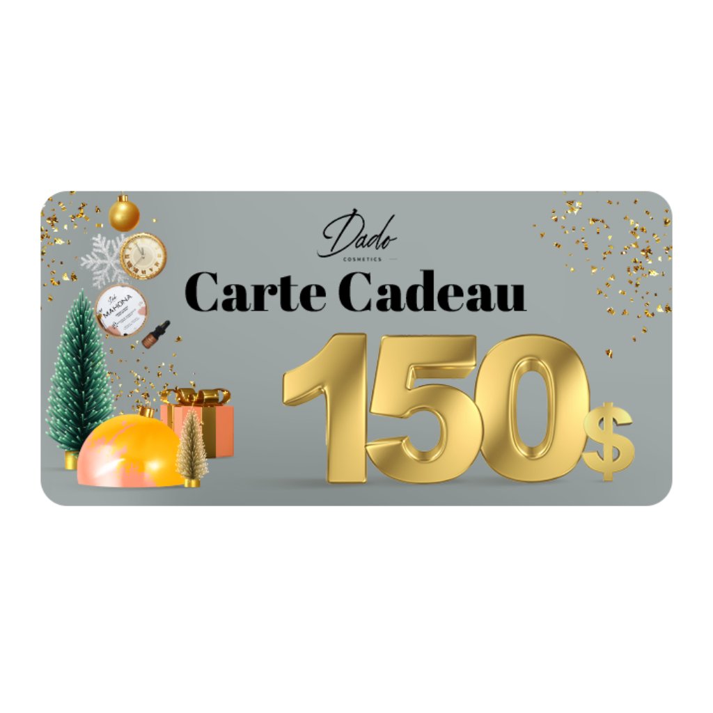 Carte Cadeau d&#39;un montant de $150 à valoir sur les soins naturels de Dado Cosmetics