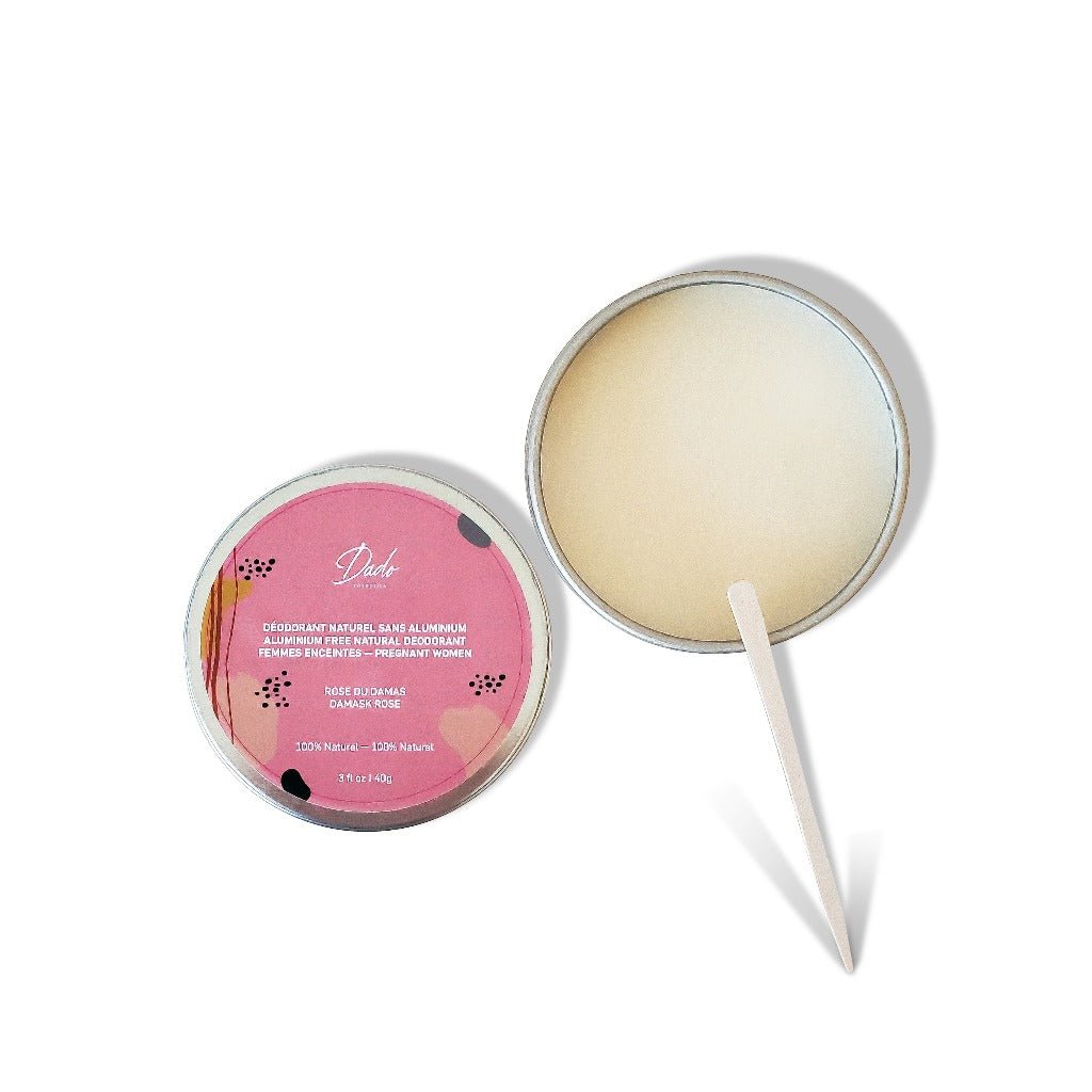 Déodorant naturel pour les femmes enceintes et allaitantes au beurre de mangue bio et la rose du Damas - Dado Cosmetics