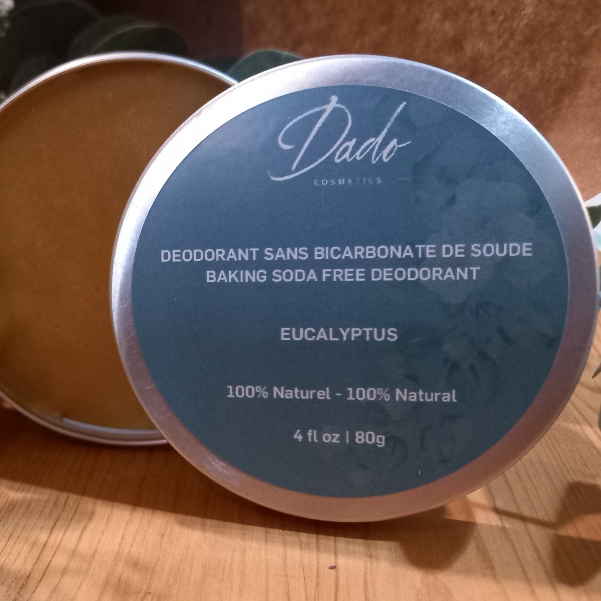 Déodorant naturel sans bicarbonate de soude - Eucalyptus- 80g - Dado Cosmetics
