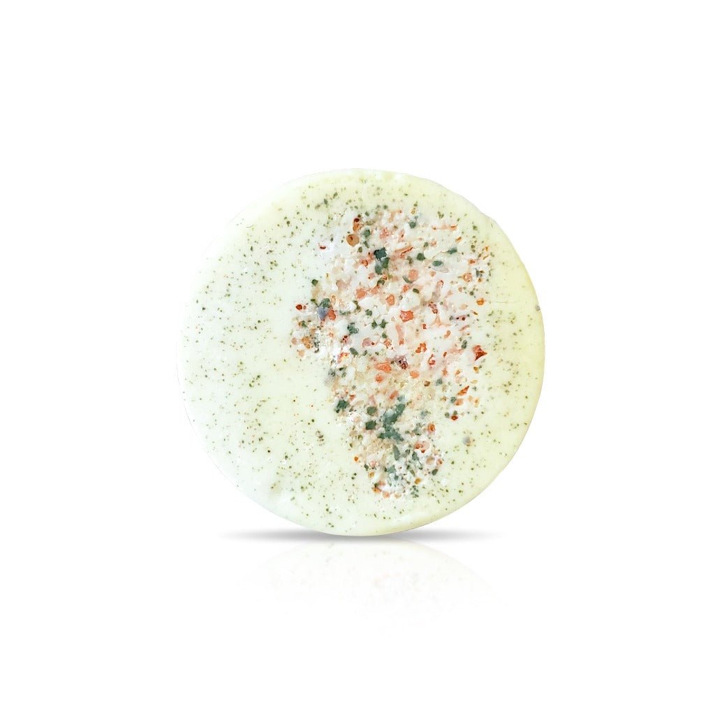 Savon surgras visage de forme ronde à l'argile verte et au sel rose de l'Himalaya - Dado Cosmetics