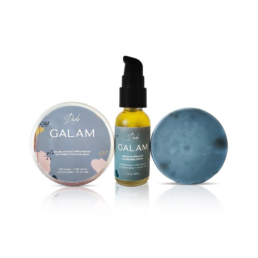 Soins naturels visage homme - Trio GALAM - Dado Cosmetics